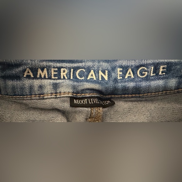 American Eagle Women's High Rise Jeggings Super Stretch Size 00 Distressed - Picture 5 of 12